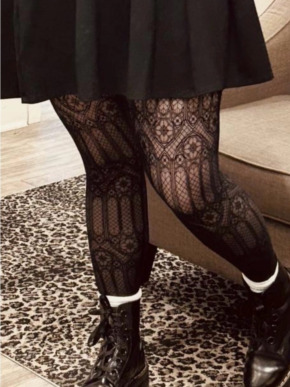 torrid 00 Nightfall Gothic Cathedral Windows Mesh Panel Leggings NEW - Picture 5 of 5